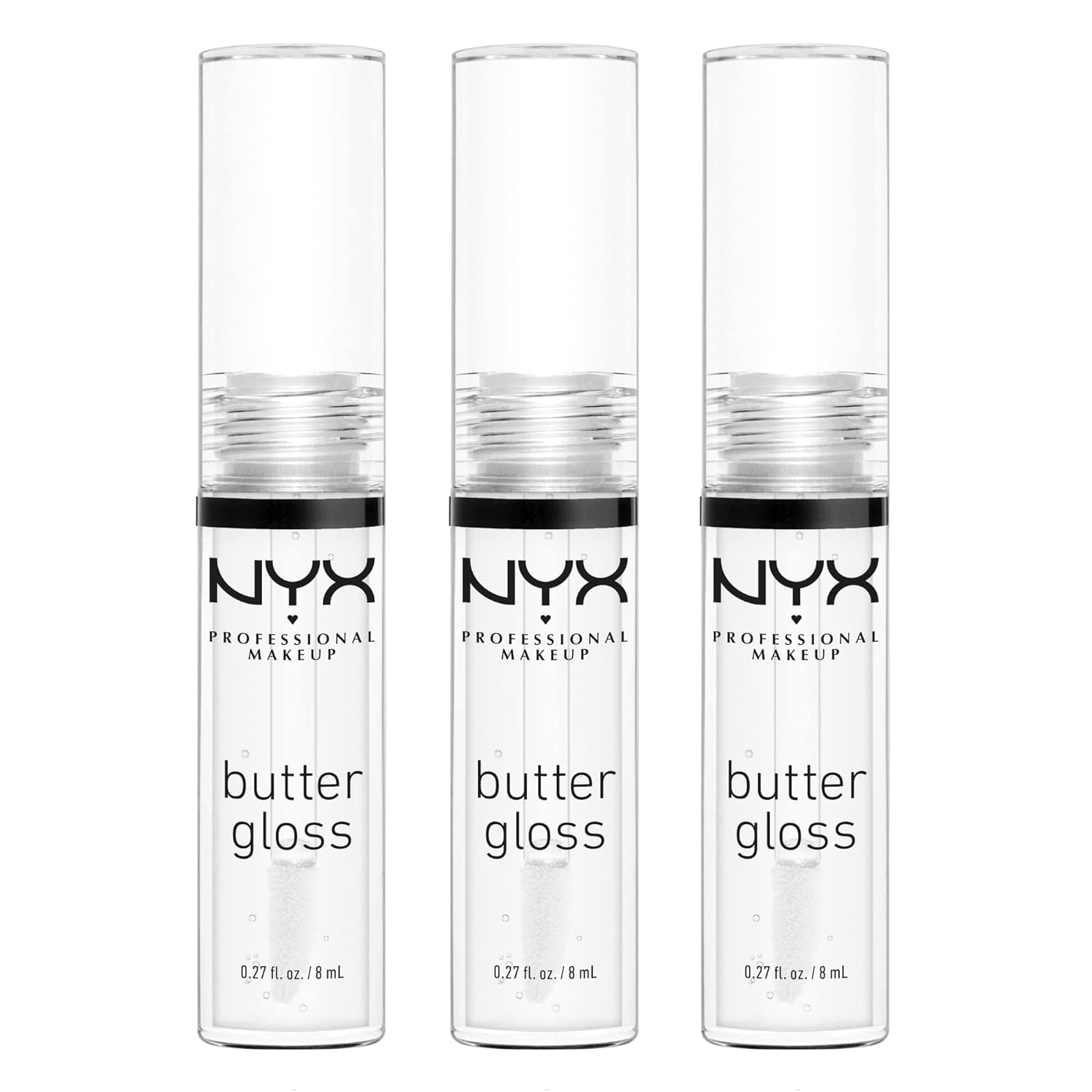 230816033256981_1 NYX PROFESSIONAL MAKEUP Butter Gloss, Non-Sticky Lip Gloss - Sugar Glass (Clear) - Image 1